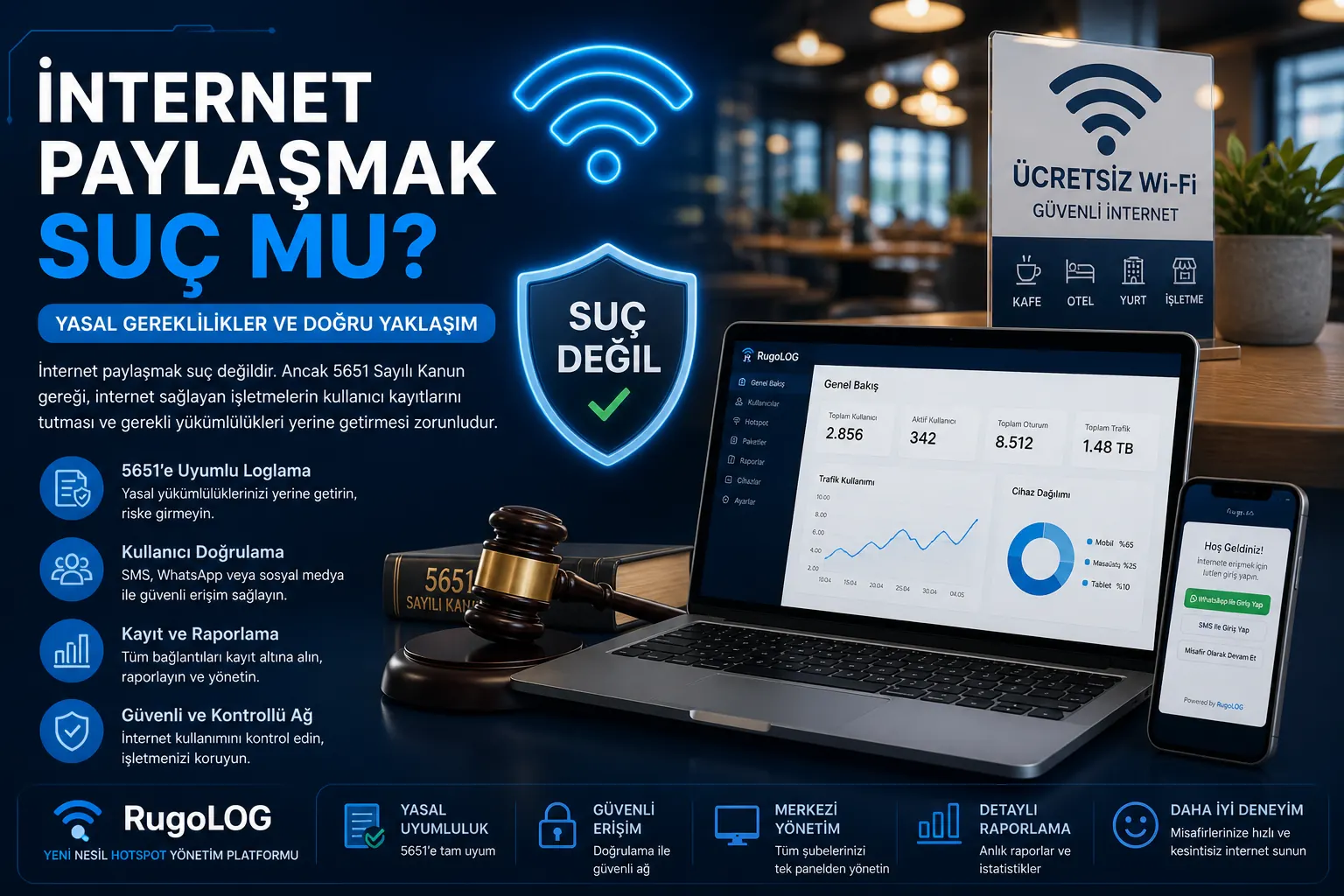 İnternet Paylaşmak Suç mu? Kafe, Otel ve İşletmeler İçin Yasal Rehber (2026)